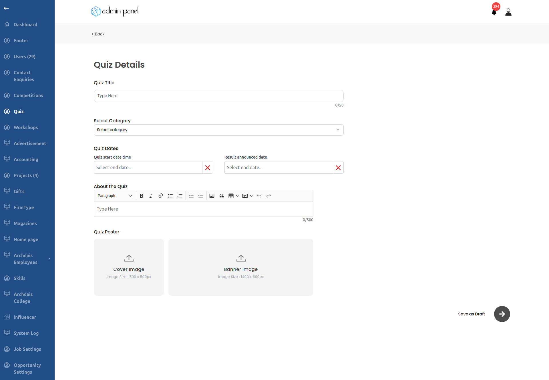 Archdais Competition Platform